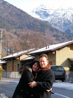 Frank Lamphere and wife Daniela in Lombardia Italia