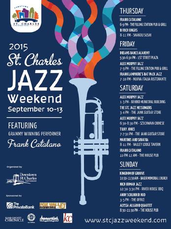 Frank Lamphere performs at the annual St. Charles Jazz Weekend September 11, 2015