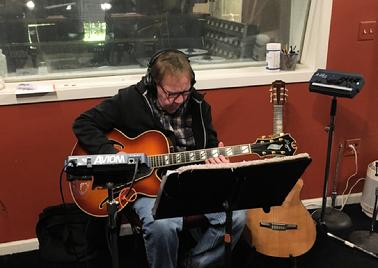 Guitarist Dan McIntyre at Frank Lamphere's session for "Now, THAT'S Amore" Feb 09 2021