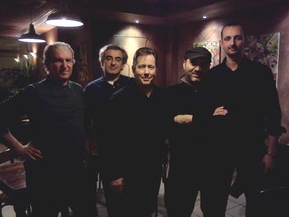 Frank Lamphere col Jumpin' Jazz quartetto a Milano. Dalla sinistra: Walter Ganda, Marcello Noia, Lamphere, Carlo Uboldi, Antonio Cervellino